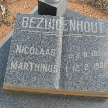 BEZUIDENHOUT Nicolaas Marthinus 1930-1988