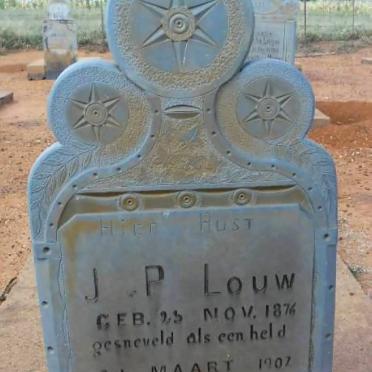 LOUW J.P. 1876-1907