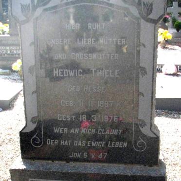 THIELE Hedwig nee HESSE 1897-1976