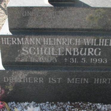 SCHULENBURG Hermann Heinrich Wilhelm 1903-1993