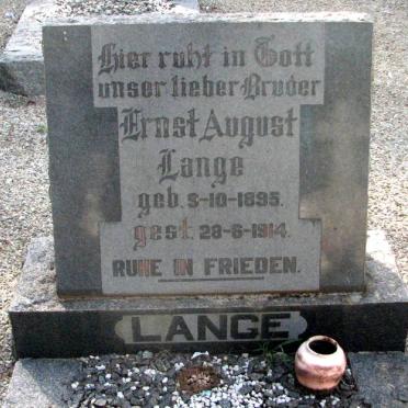 LANGE Ernst August 1895-1914