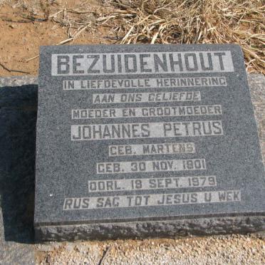 BEZUIDENHOUT Johannes Petrus nee MARTENS 1901-1979