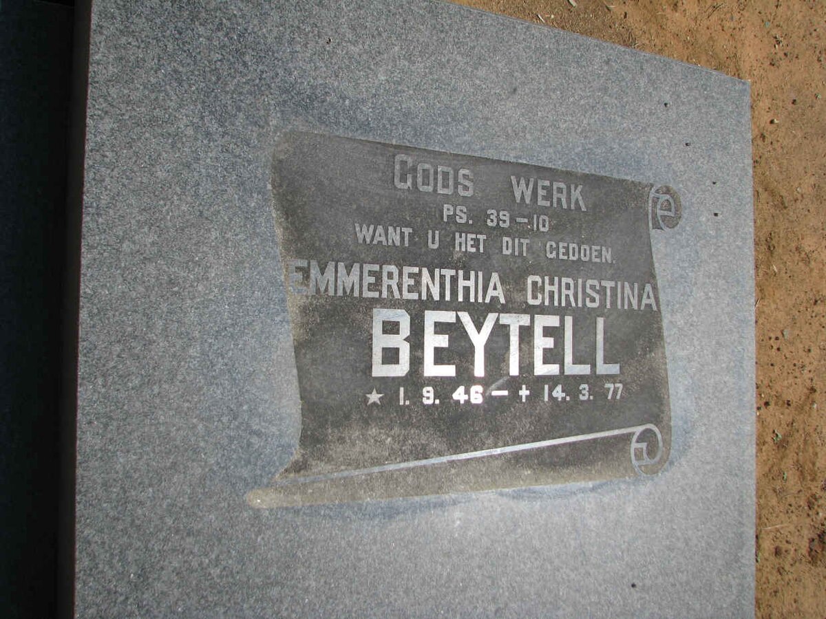 BEYTELL Emmerentia Christina 1946-1977