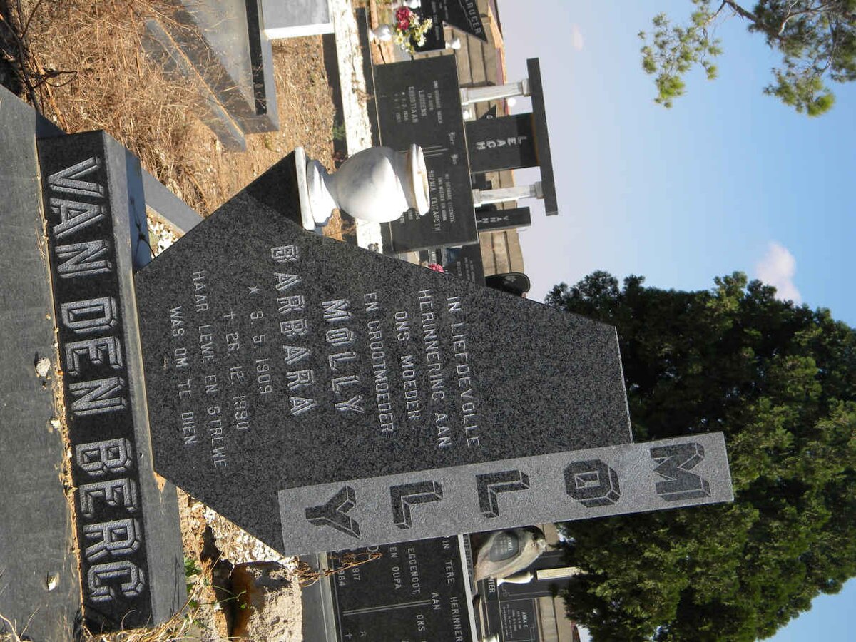 BERG Molly Barbara, van den 1909-1990