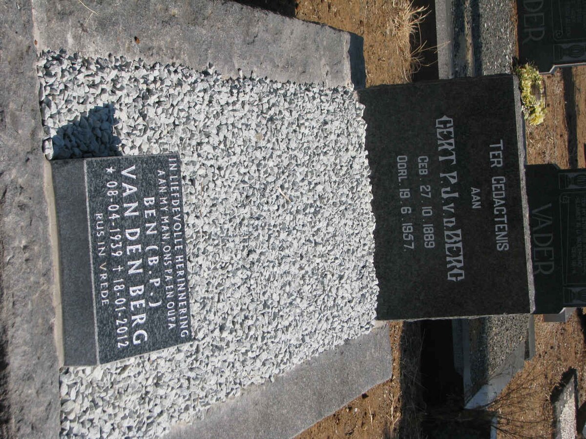 BERG B.P., van den 1939-2012 :: VAN DEN BERG Gert P.J. 1969-1957 