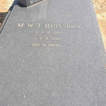 BUISSINNE M.W.T. 1927-1992