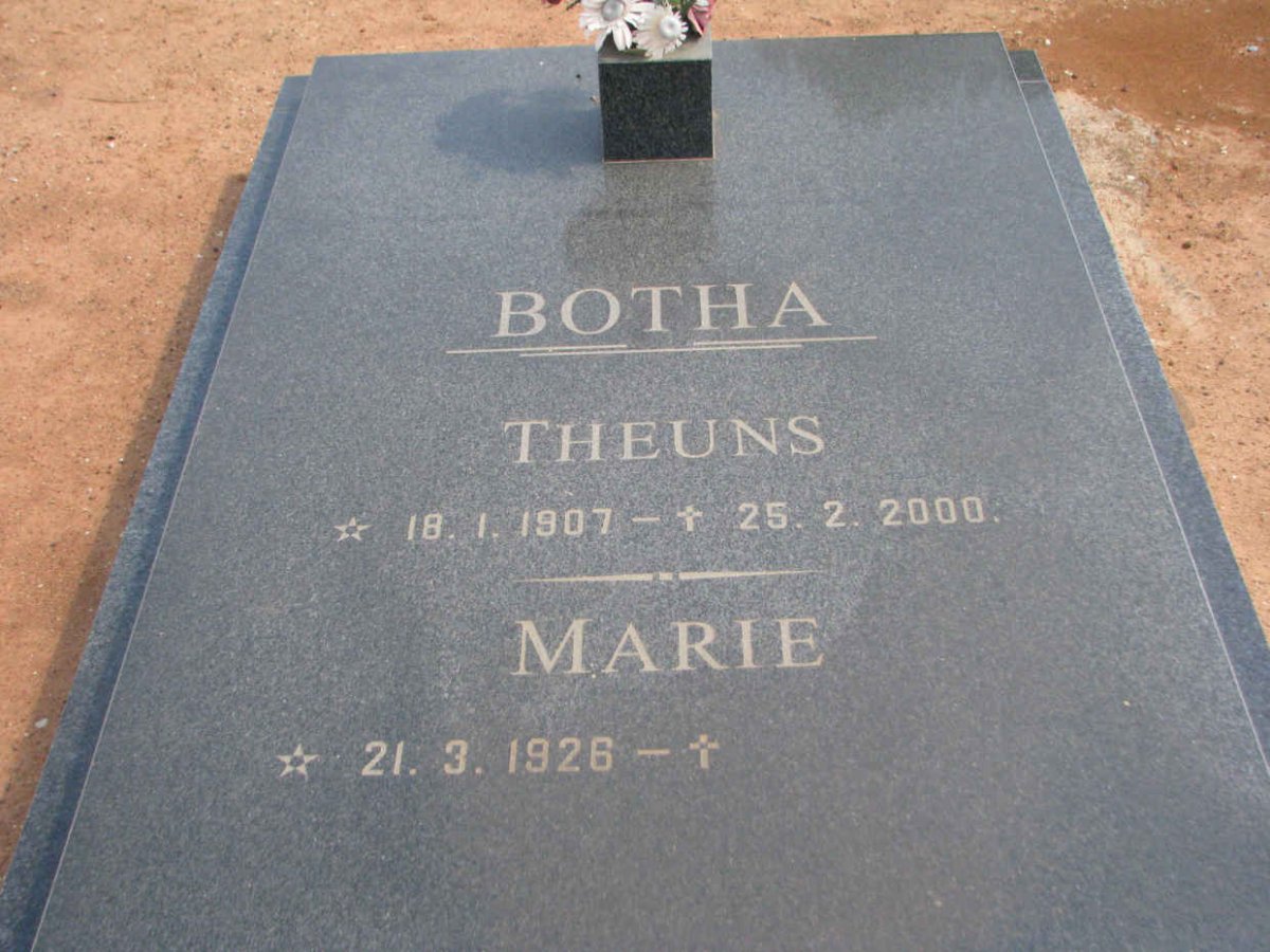 BOTHA Theuns 1907-2000 &amp; Maria 1926-