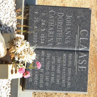 CLAASE Johanna Dorothea Catharina 1934-2000