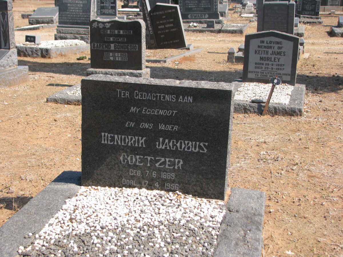 COETZER Hendrik Jacobus 1889-1956