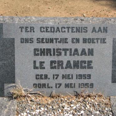 GRANGE Christiaan, le 1959-1959