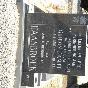 HAASBROEK Gideon Daniël 1916-1991
