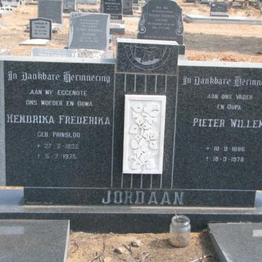 JORDAAN Pieter Willem 1886-1978 &amp; Hendrika Frederika PRINSLOO 1892-1975