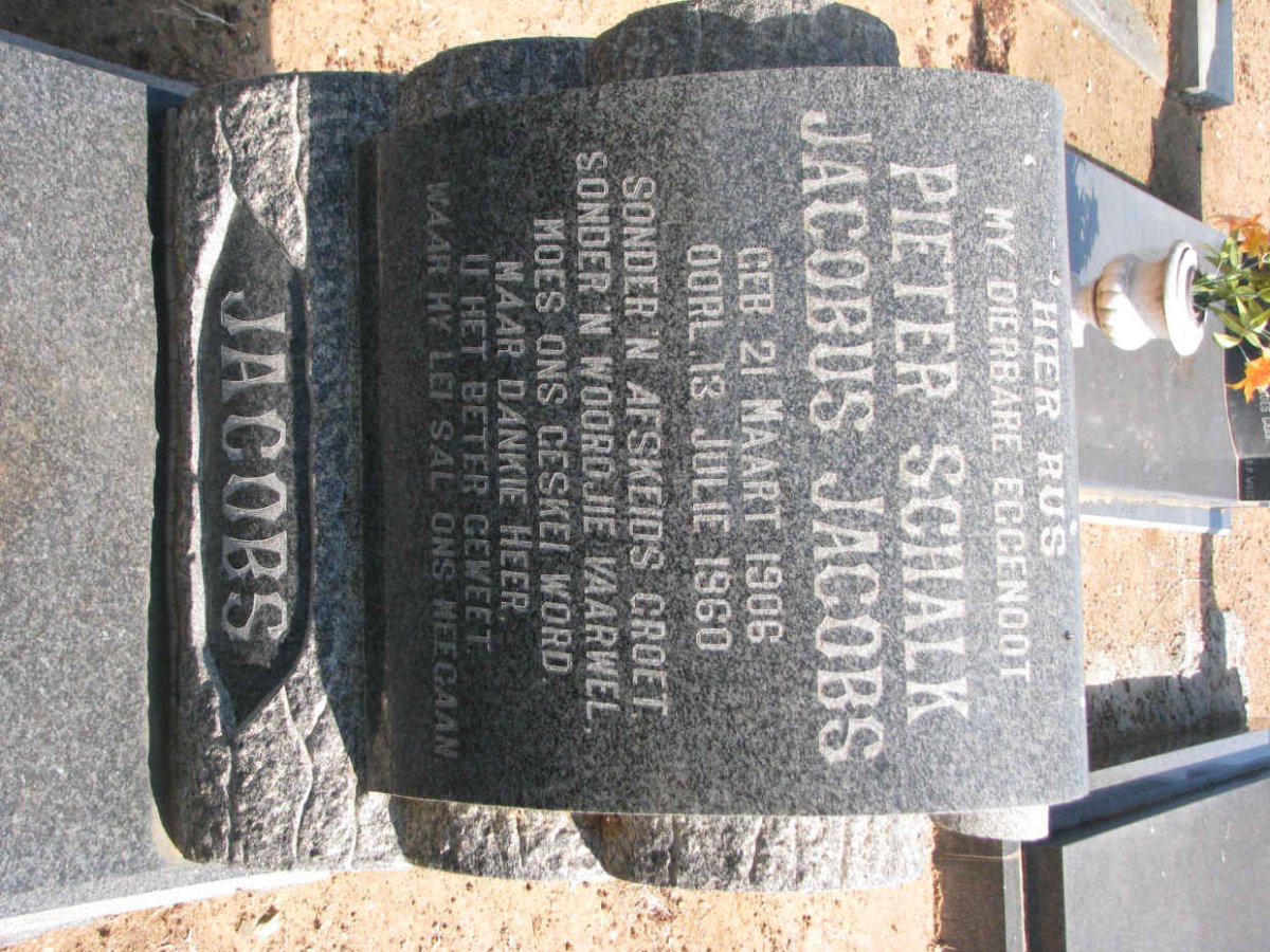 JACOBS Pieter Schalk Jacobus 1906-1960