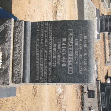 LIEBENBERG Gerhardus Petrus 1889-1954