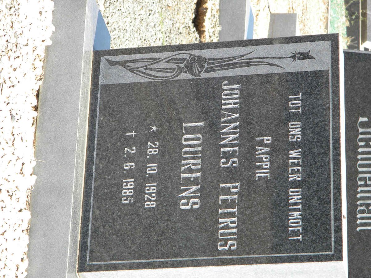 LOURENS Johannes Petrus 1928-1985