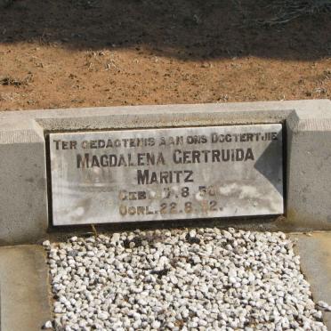 MARITZ Magdalena Gertruida 1950-1952