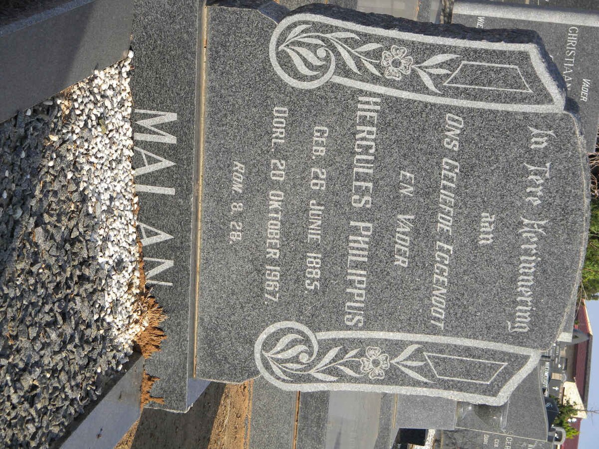 MALAN Hercules Philippus 1885-1967