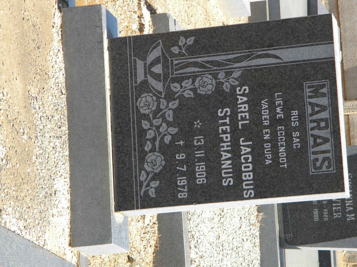 MARAIS Sarel Jacobus Stephanus 1906-1978