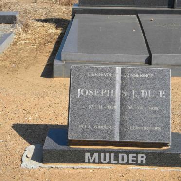 MULDER Josephus J. Du P. 1928-1988