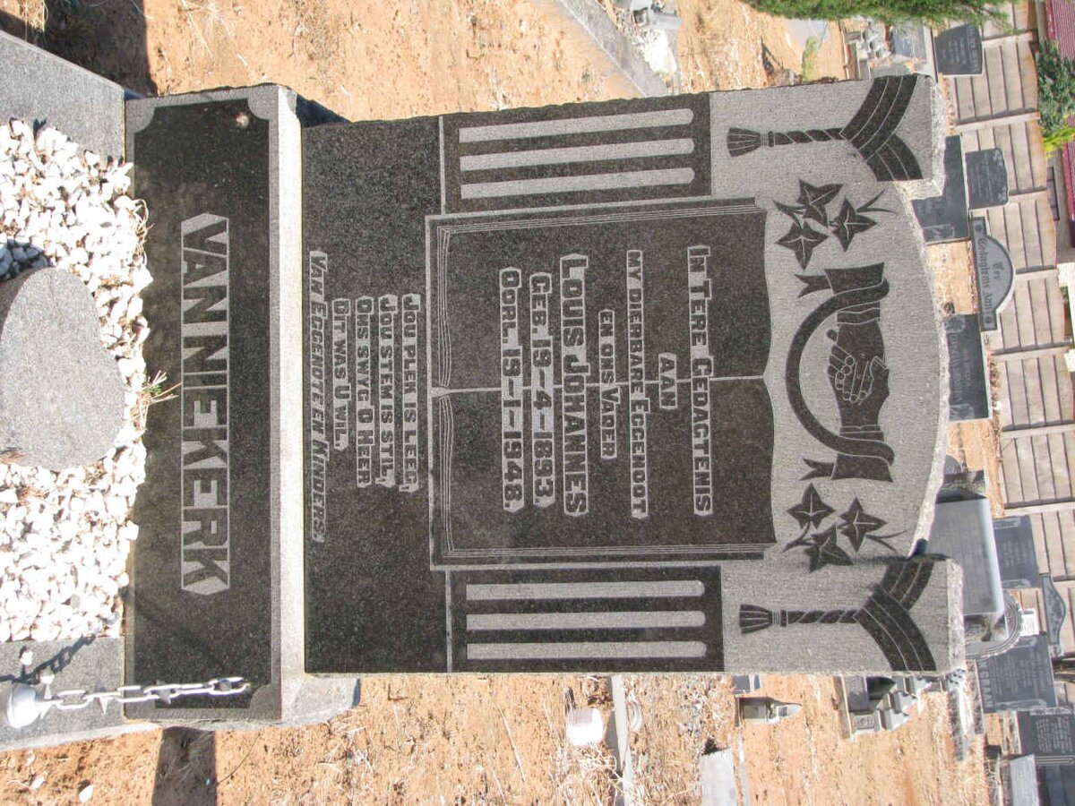 NIEKERK Louis Johannes, van 1893-1948