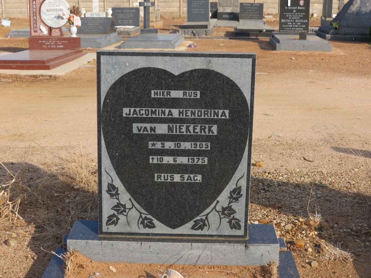 NIEKERK Jacomina Hendrina, van 1905-1975