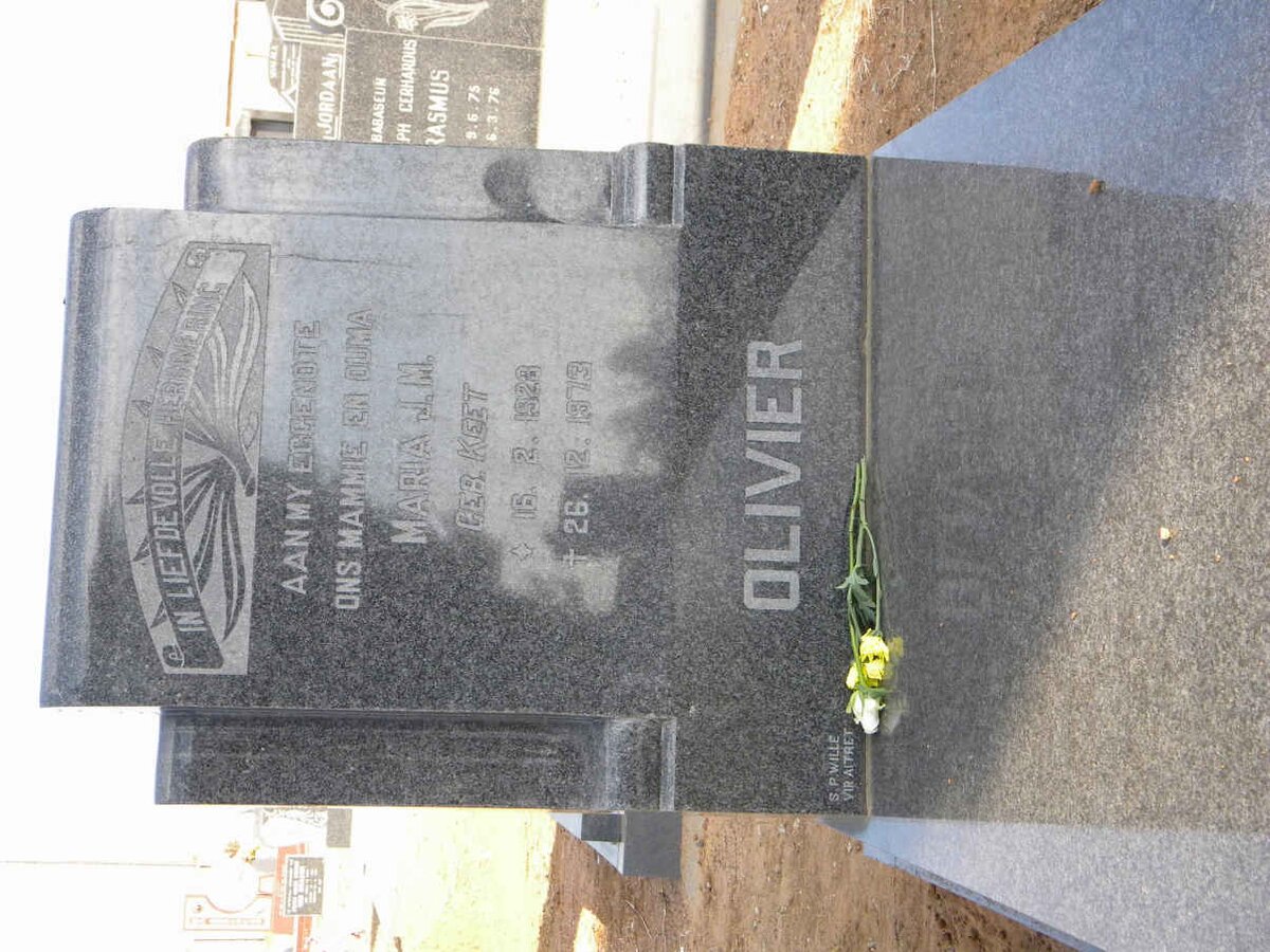 OLIVIER Maria J.M. nee KEET 1923-1973