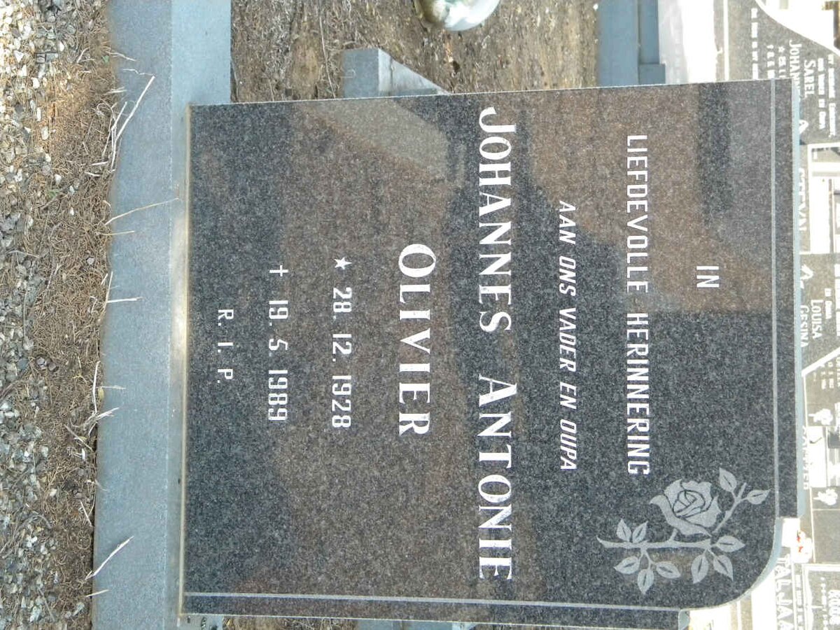 OLIVIER Johannes Antonie 1928-1989