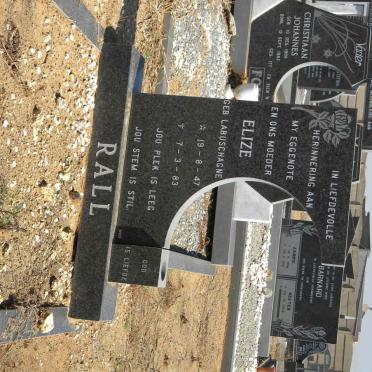 RALL Elize nee LABUSCHAGNE 1947-1983