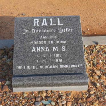 RALL Pieter W.V.H. 1916-1974 &amp; Anna M.S. 1917-1991