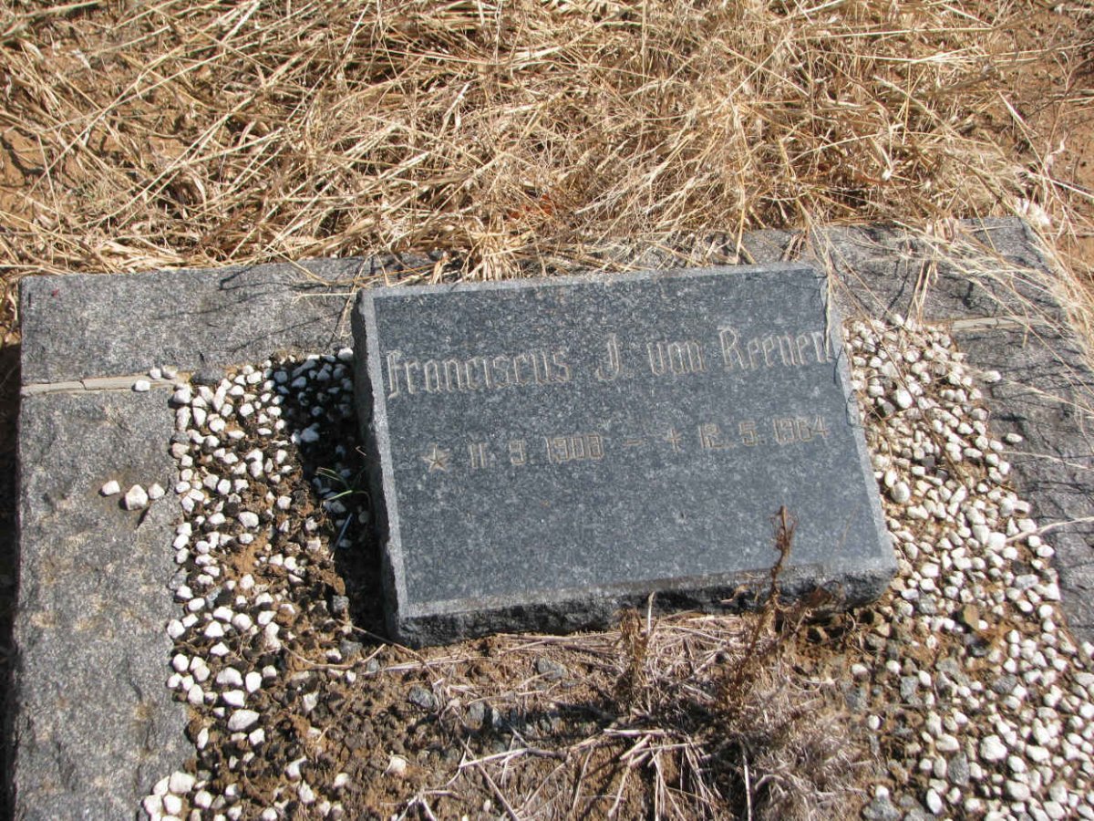 REENEN Franciscus J., van 1908-1964