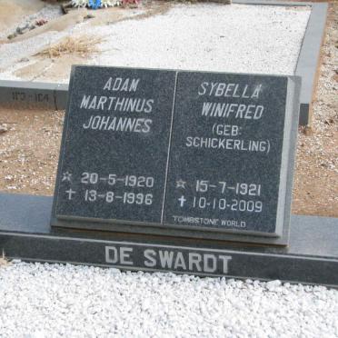 SWARDT Adam Marthinus Johannes, de 1920-1996 &amp; Sybella Winifred SCHICKERLING 1921-2009