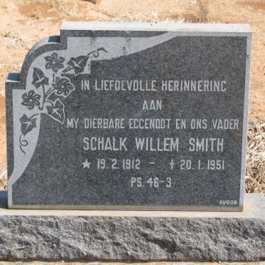 SMITH Schalk Willem 1912-1951