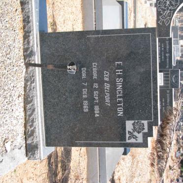 SINGLETON E.H. nee DELPORT 1884-1969