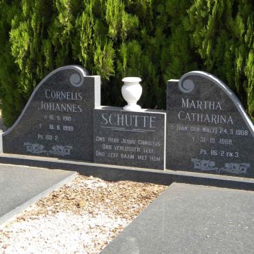 SCHUTTE Cornelis Johannes 1910-1998 &amp; Martha Catharina VAN DER WALT 1908-1989