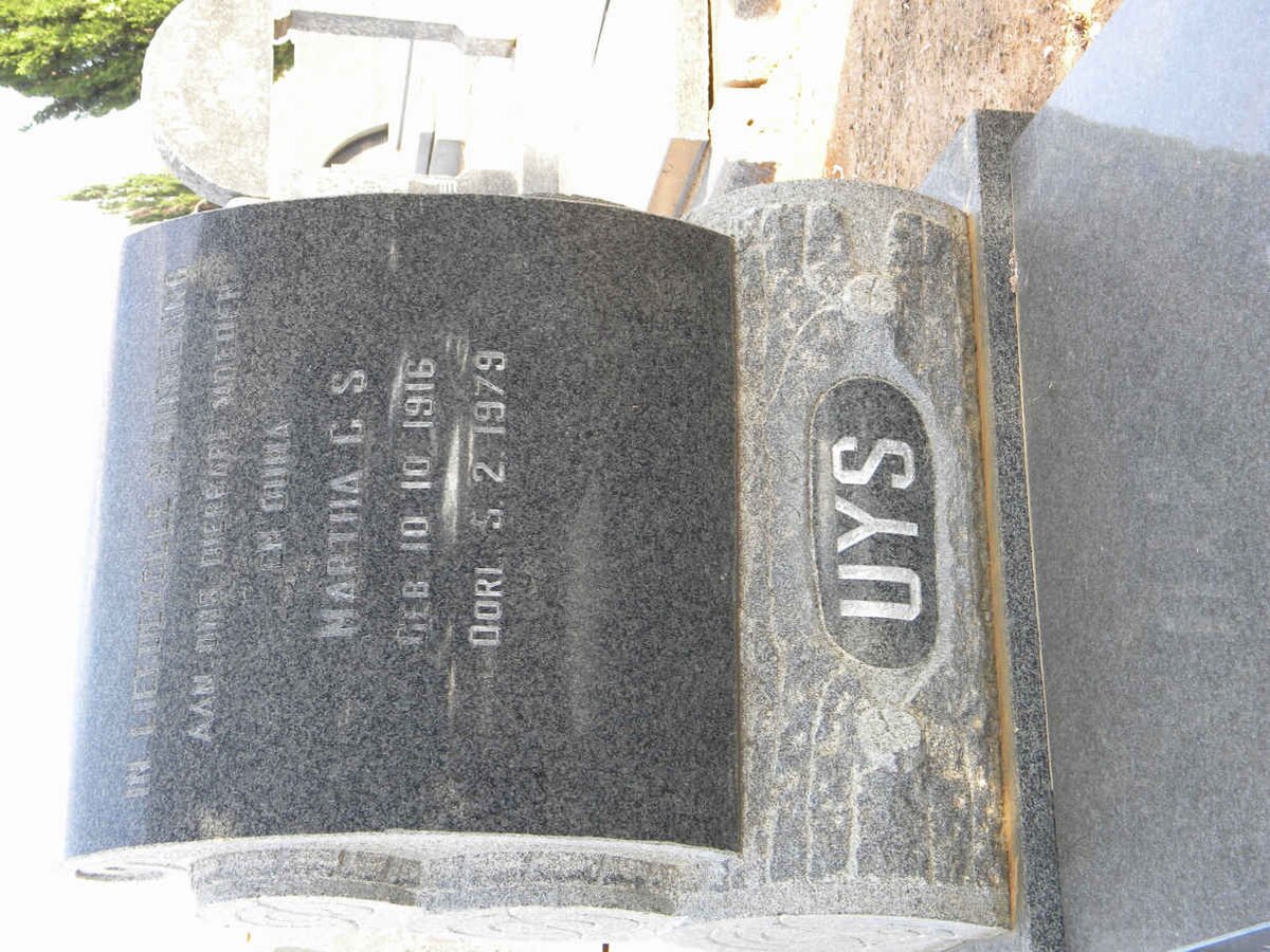 UYS Martha C.S. 1916-1979