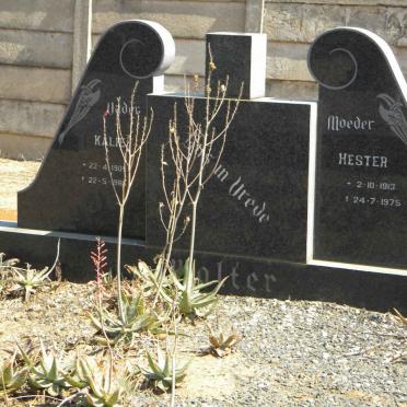 WOLTER Kalie 1909-1986 &amp; Hester 1913-1975