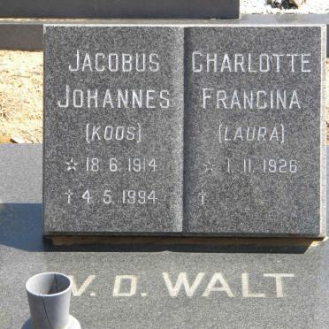 WALT Jacobus Johannes, v.d. 1914-1994 &amp; Charlotte Francina 1926-