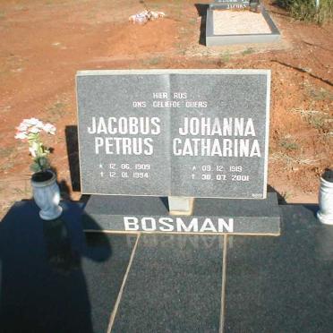 BOSMAN Jacobus Petrus 1909-1994 &amp; Johanna Catharina 1919-2001