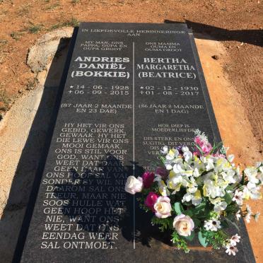 BERG Andries Daniel, van den 1928-2015 &amp; Bertha Margaretha 1930-2017
