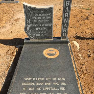 BARNARD Elizabeth Catharina Magritha 1924-2002