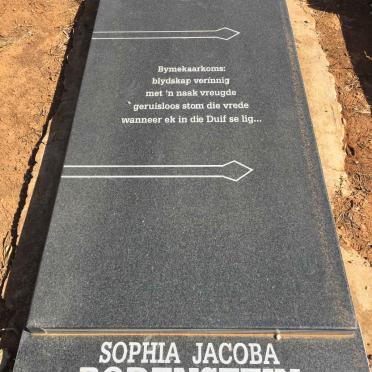 BODENSTEIN Sophia Jacoba 1928-2010