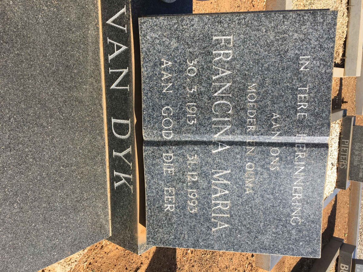 DYK Francina Maria, van 1913-1993