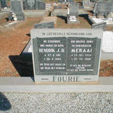 FOURIE Hendrik J.R. 1911-1985 &amp; Meraai 1914-2000