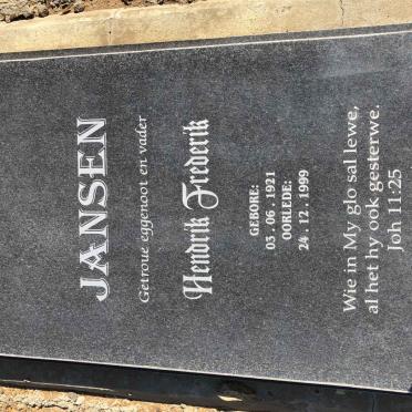 JANSEN Hendrik Frederik 1921-1999