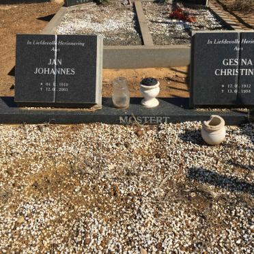 MOSTERT Jan Johannes 1919-2003 &amp; Gesina Christina 1912-1994