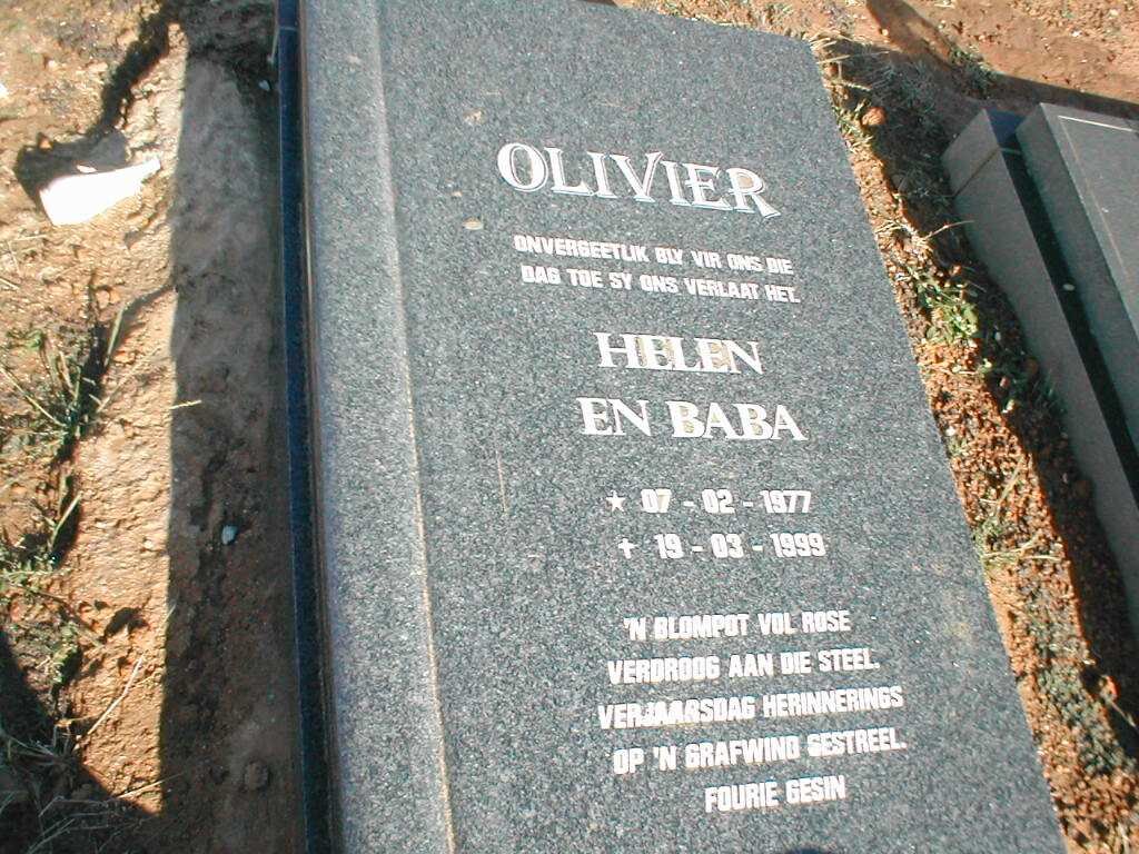 OLIVIER Helen 1977-1999 :: OLIVIER Baba