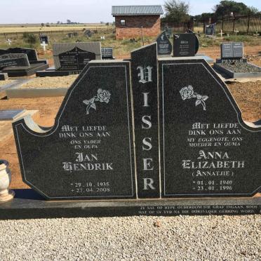 VISSER Jan Hendrik 1935-2008 &amp; Anna Elizabeth 1940-1996