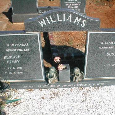 WILLIAMS Richard Henry 1937-2000 &amp; Susanna 1941