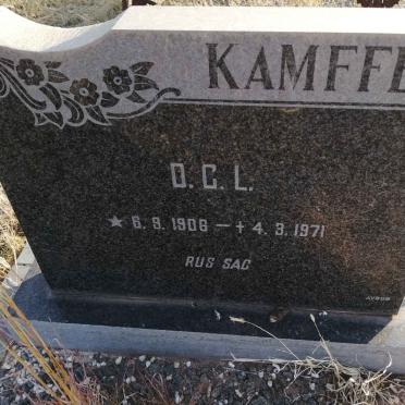 KAMFFER D.C.L. 1906-1971