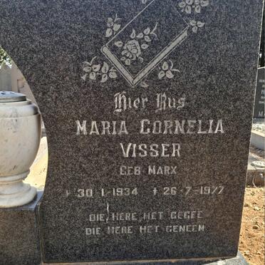 VISSER Maria Cornelia nee MARX 1934-1977